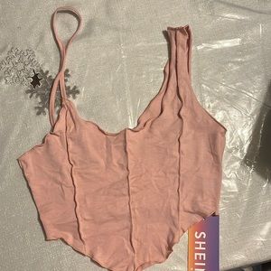 Brand is SHEIN,Size is small,Color is Baby Pink